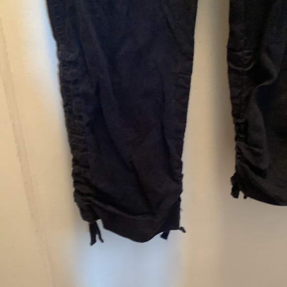 INC International Concept Navy Linen Cargo Pants size 10 Lots of details - Picture 7 of 11